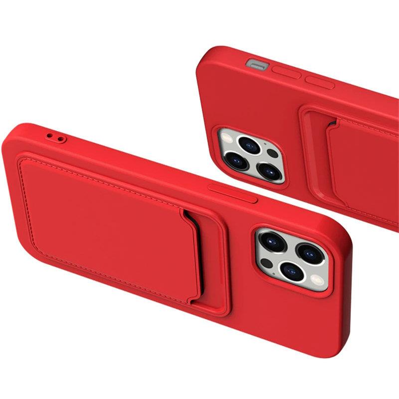 Pokrowiec silikonowy Card Case czerwony Poco M3 Pro / 2