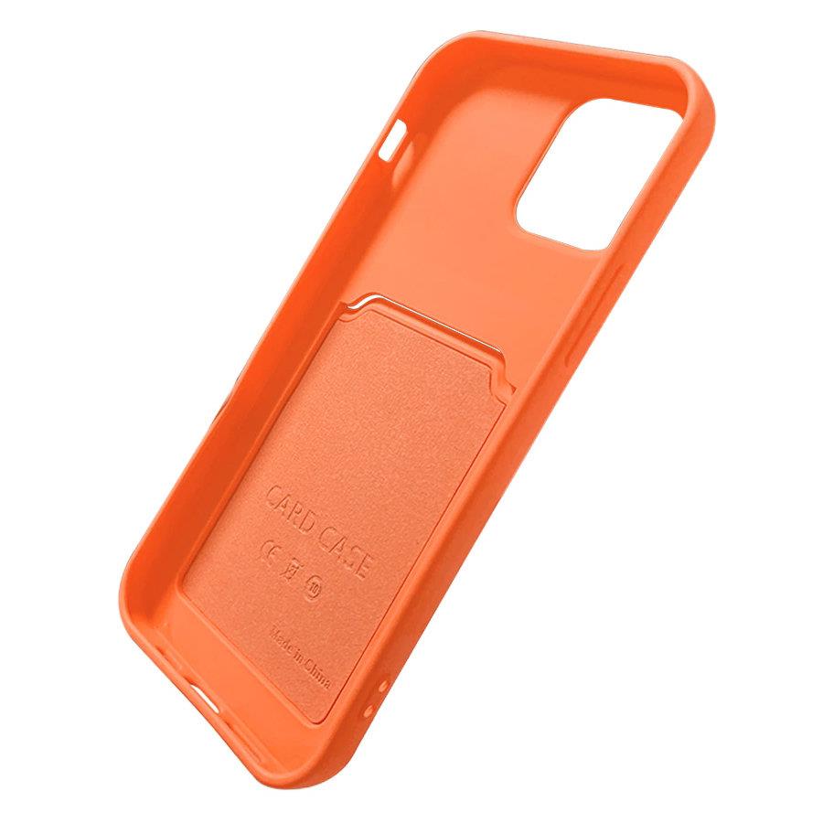 Pokrowiec silikonowy Card Case pomaraczowy Apple iPhone 12 Mini / 6