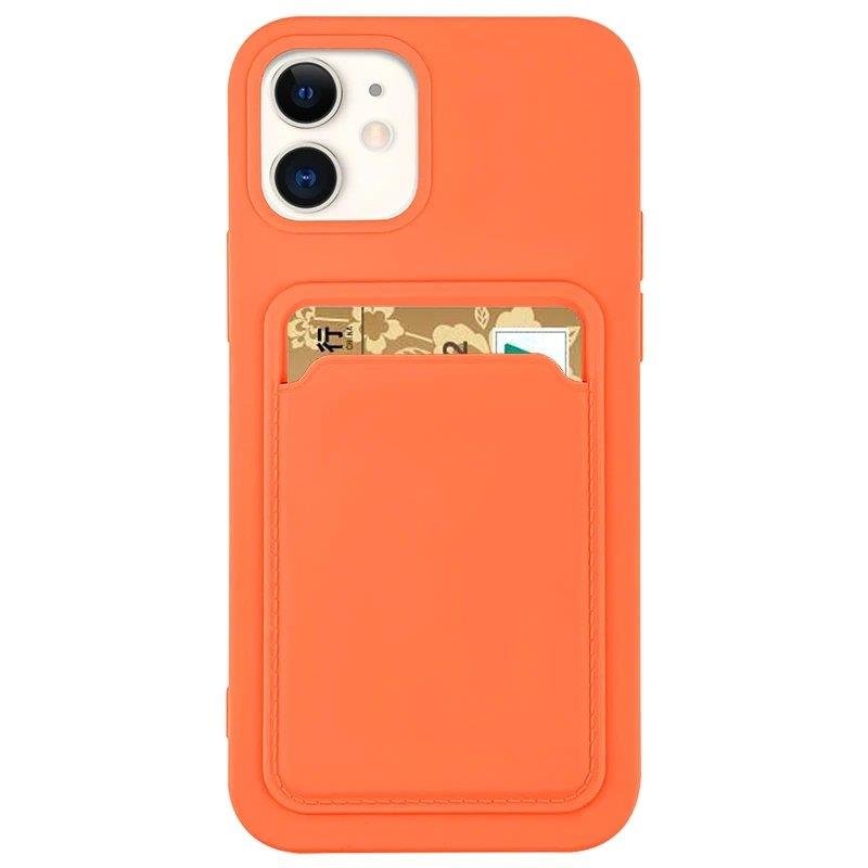 Pokrowiec silikonowy Card Case pomara�czowy Apple iPhone 13 Pro