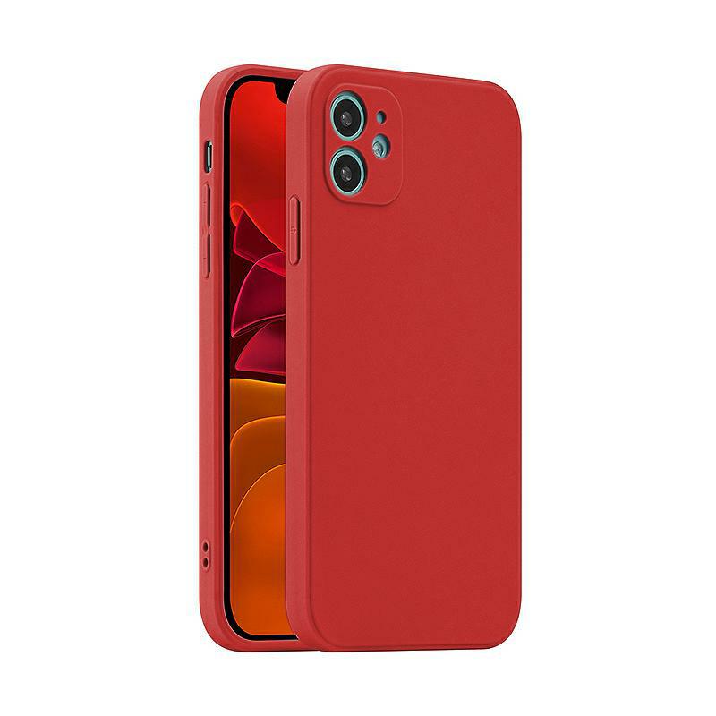 Pokrowiec silikonowy Fosca Case czerwony Apple iPhone 12