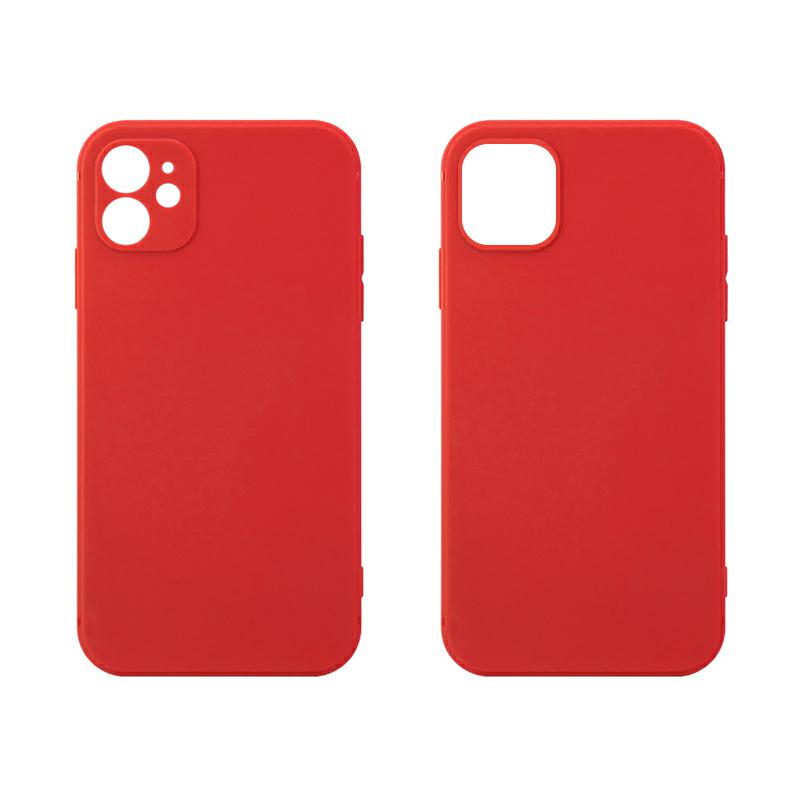 Pokrowiec silikonowy Fosca Case czerwony Apple iPhone 12 / 2