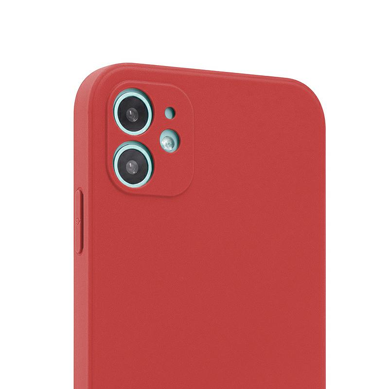 Pokrowiec silikonowy Fosca Case czerwony Apple iPhone 12 / 3