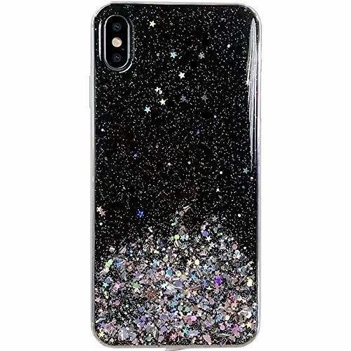 Pokrowiec silikonowy Glitter z brokatem czarny Samsung Galaxy A42 5G