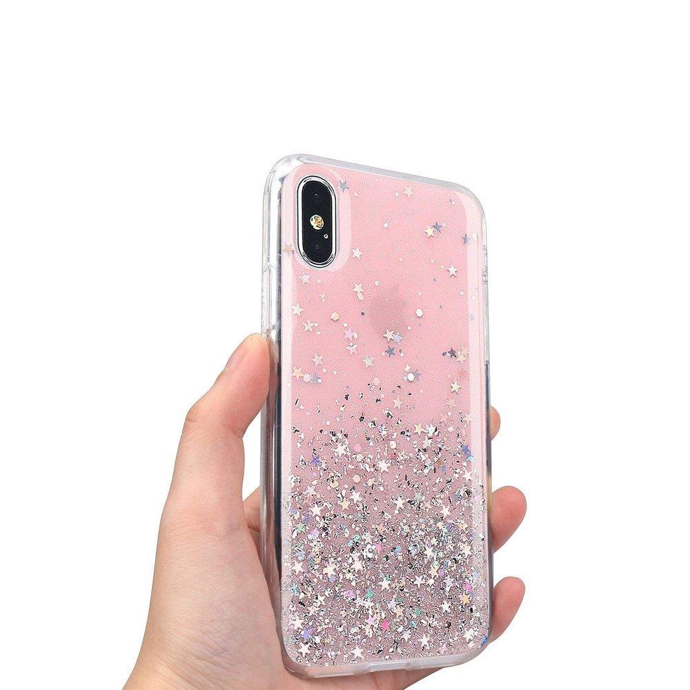 Pokrowiec silikonowy Glitter z brokatem przeroczysty Apple iPhone SE 2020 / 5