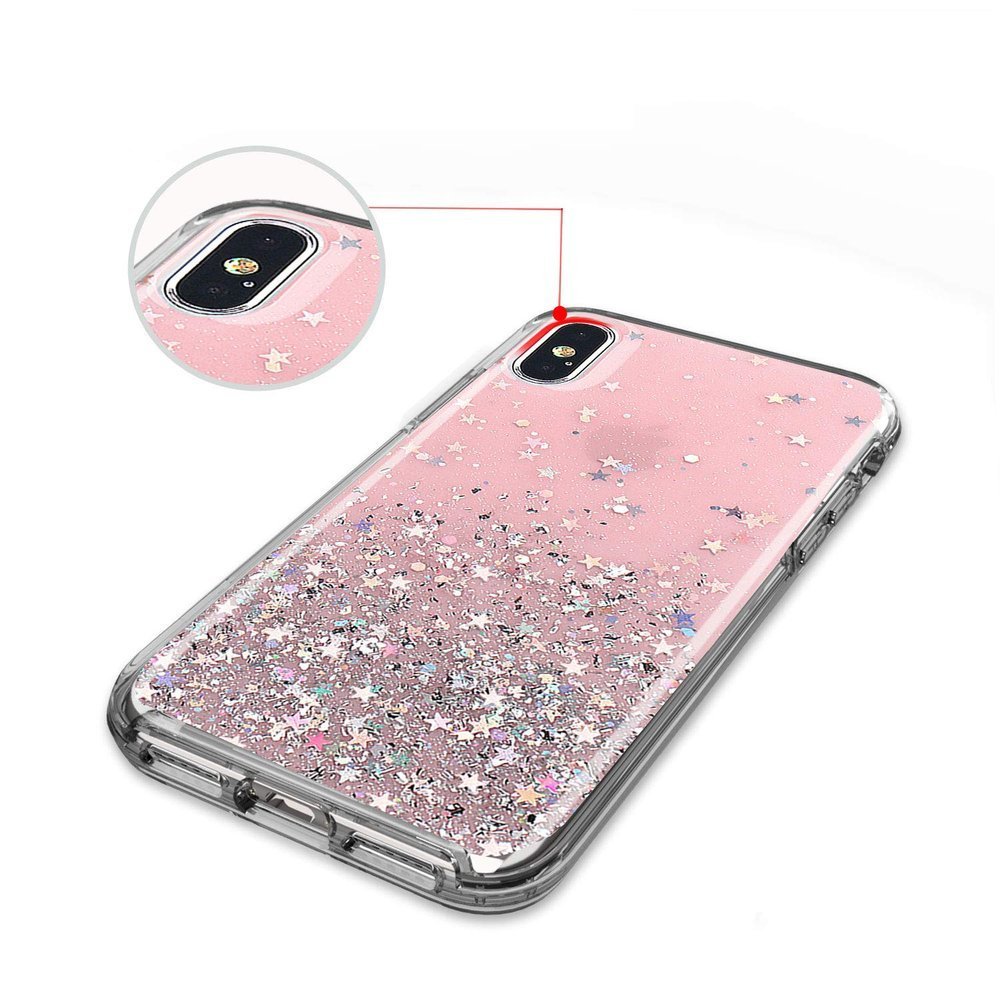 Pokrowiec silikonowy Glitter z brokatem przeroczysty Samsung Galaxy A70 / 7