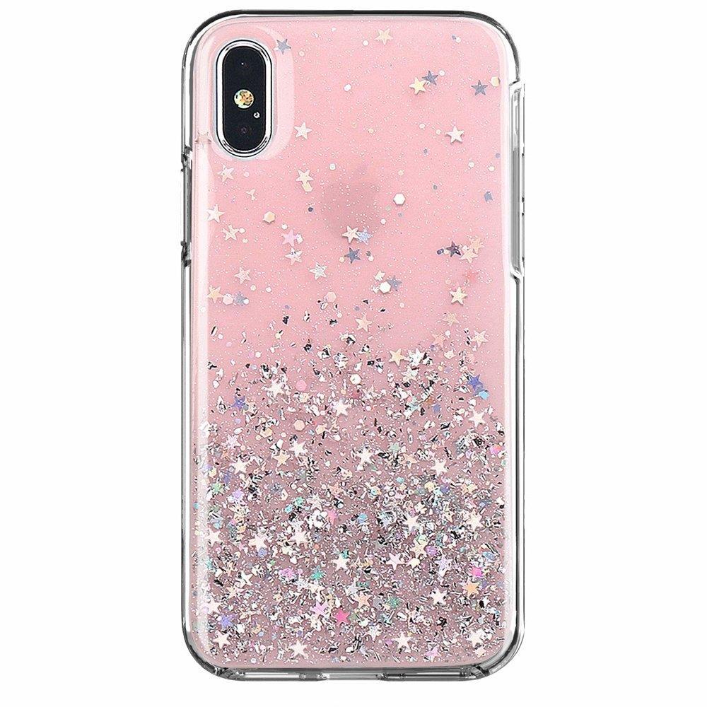 Pokrowiec silikonowy Glitter z brokatem r�owy Samsung Galaxy A20e