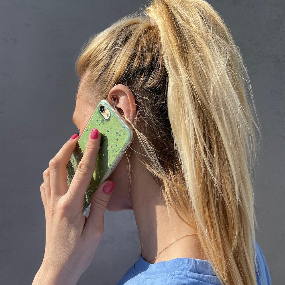 Pokrowiec silikonowy Glitter z brokatem r�owy Samsung Galaxy A72 4G / 4