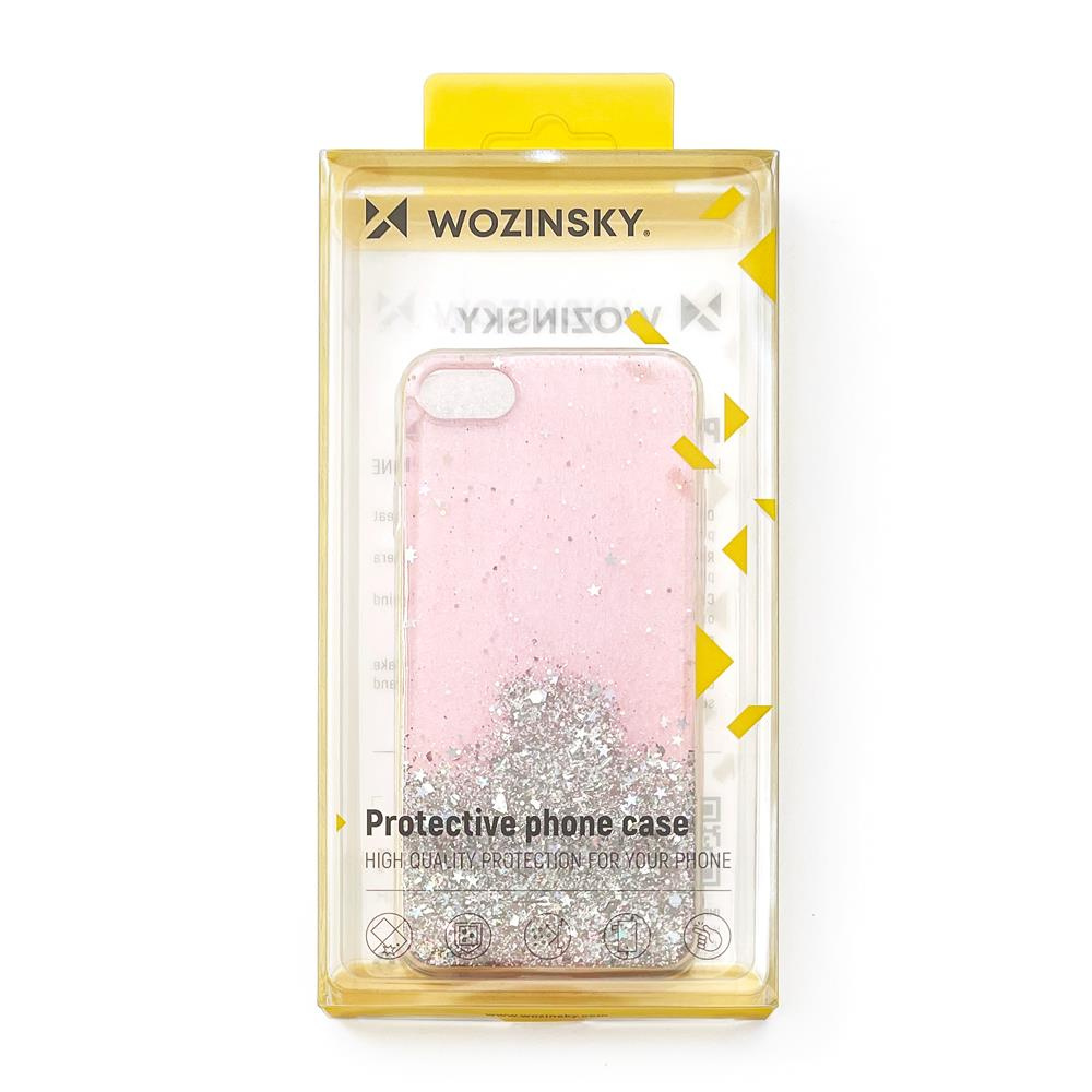 Pokrowiec silikonowy Glitter z brokatem r�owy Samsung Galaxy A72 4G / 8
