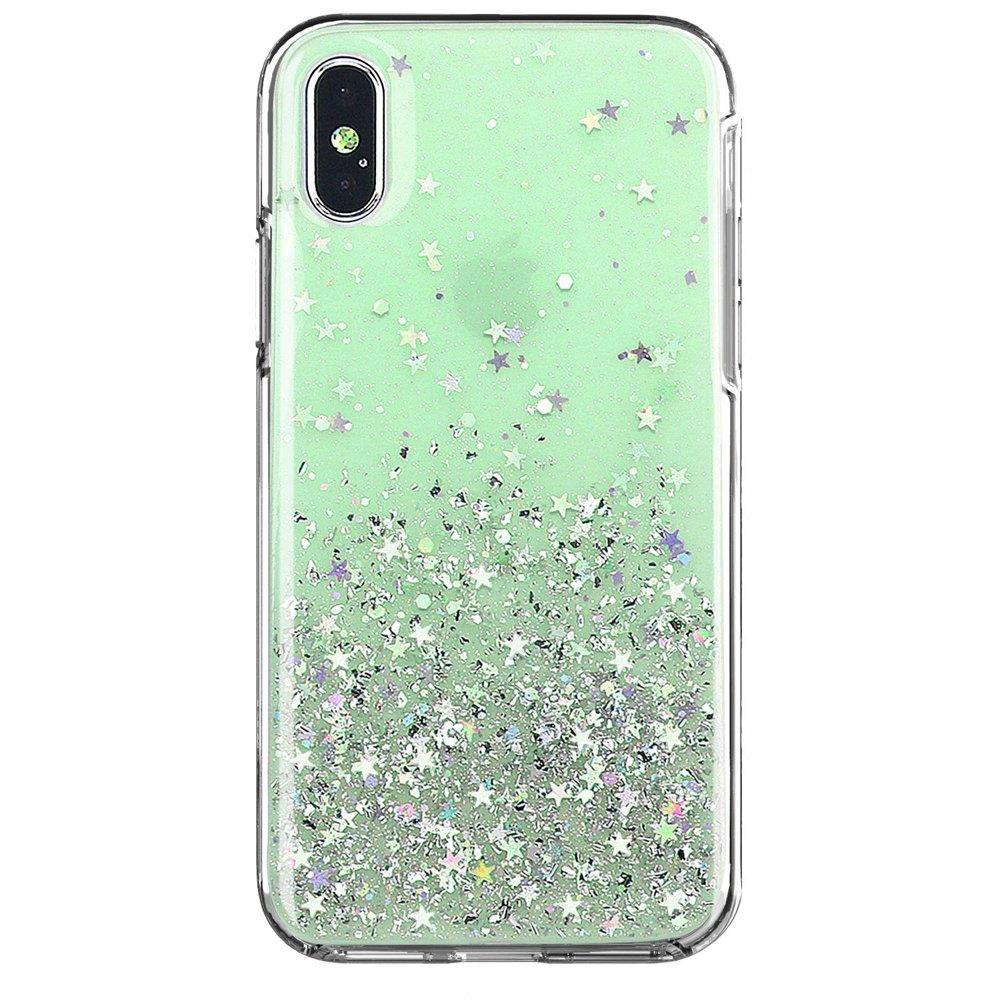Pokrowiec silikonowy Glitter z brokatem zielony Apple iPhone 12 Mini