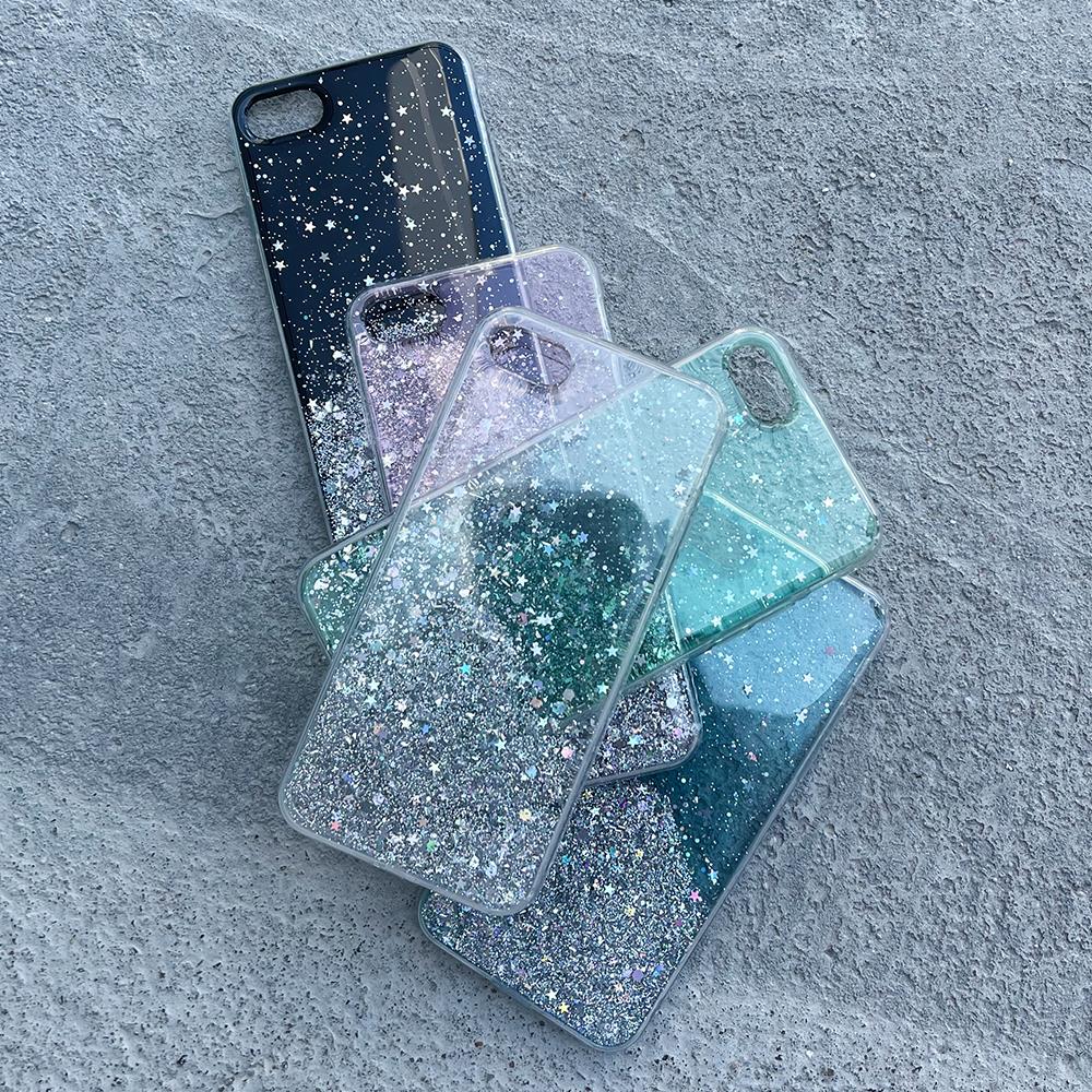 Pokrowiec silikonowy Glitter z brokatem zielony Samsung A52 5G / 2