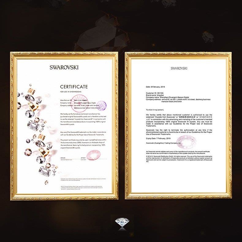 Pokrowiec silikonowy Kingxbar Wish Series z kryszta�ami Swarovskiego srebrny Apple iPhone XS / 10