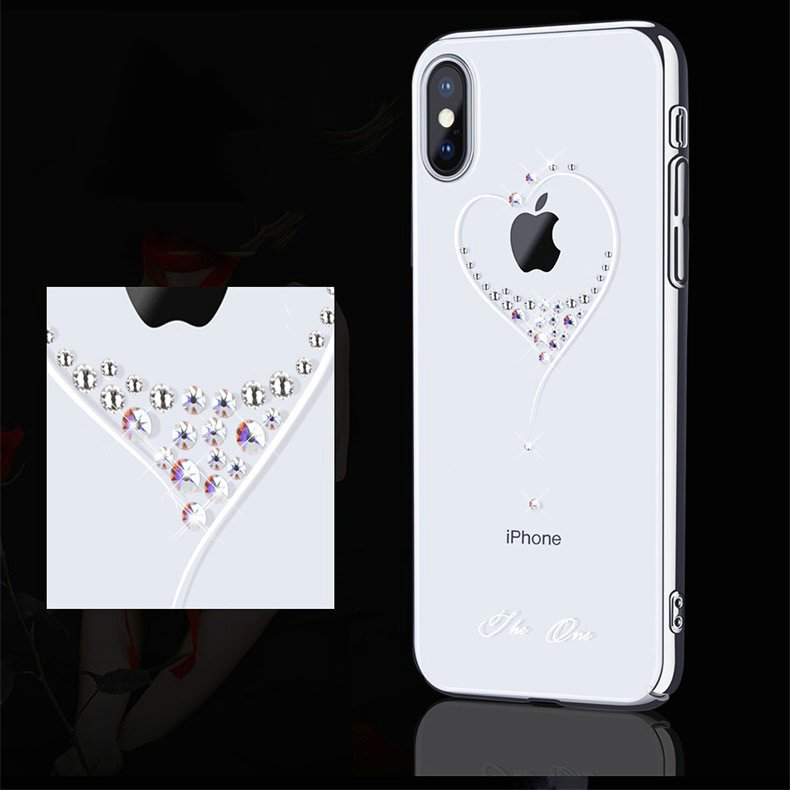 Pokrowiec silikonowy Kingxbar Wish Series z kryształami Swarovskiego czarny Apple iPhone 11 Pro Max / 6 Pokrowiec silikonowy Kingxbar Wish Series z kryształami Swarovskiego czarny Apple iPhone 11 Pro Max / 6