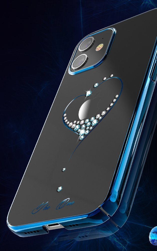 Pokrowiec silikonowy Kingxbar Wish Series z krysztaami Swarovskiego czarny Apple iPhone 12 Mini / 8