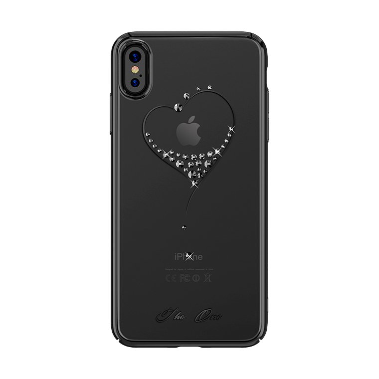 Pokrowiec silikonowy Kingxbar Wish Series z kryszta�ami Swarovskiego czarny Apple iPhone XS Max