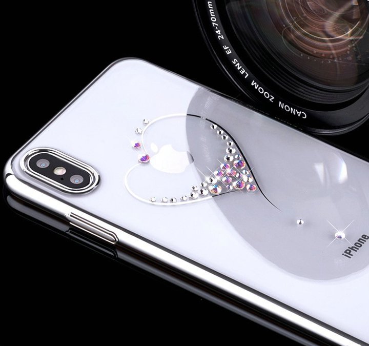 Pokrowiec silikonowy Kingxbar Wish Series z krysztaami Swarovskiego czarny Samsung Galaxy Note 10 / 8