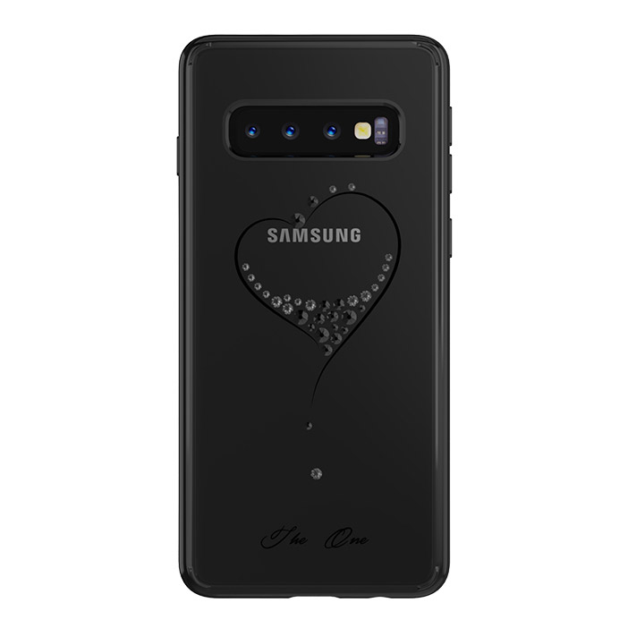 Pokrowiec silikonowy Kingxbar Wish Series z krysztaami Swarovskiego czarny Samsung Galaxy S10