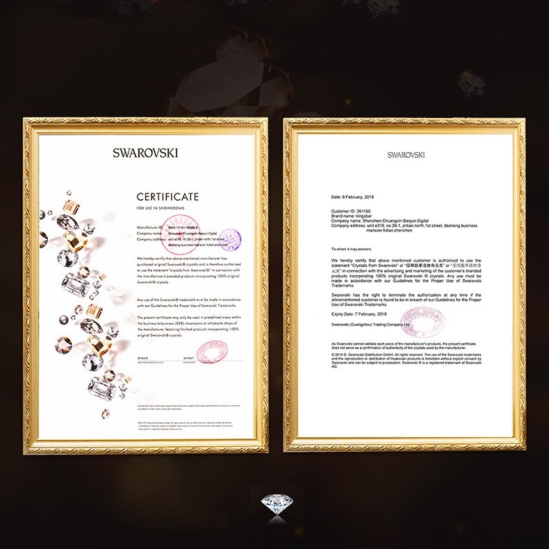 Pokrowiec silikonowy Kingxbar Wish Series z kryszta�ami Swarovskiego czarny Samsung Galaxy S10 Plus / 10