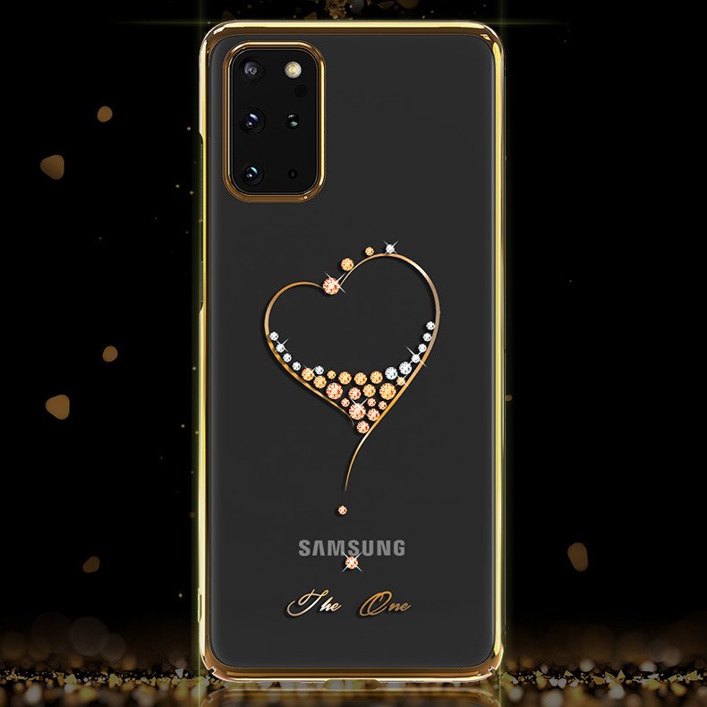 Pokrowiec silikonowy Kingxbar Wish Series z krysztaami Swarovskiego czarny Samsung Galaxy S20 / 8
