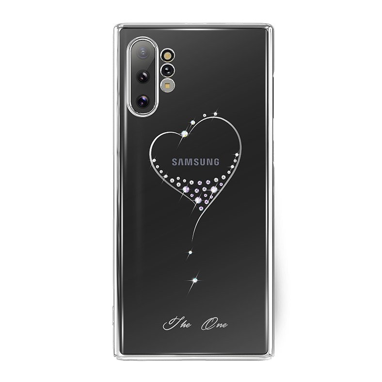 Pokrowiec silikonowy Kingxbar Wish Series z krysztaami Swarovskiego srebrny Samsung Galaxy Note 10 Plus