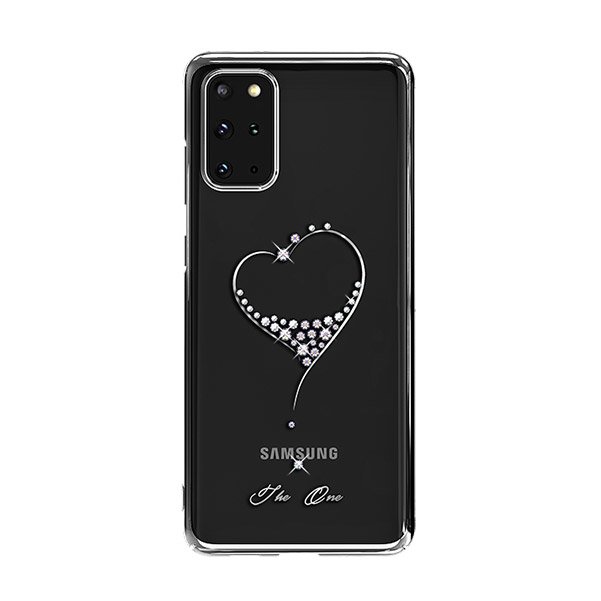 Pokrowiec silikonowy Kingxbar Wish Series z kryszta�ami Swarovskiego srebrny Samsung Galaxy S20 Plus