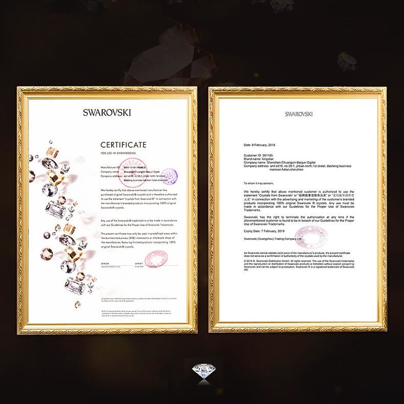 Pokrowiec silikonowy Kingxbar Wish Series z kryszta�ami Swarovskiego z�oty Apple iPhone XS / 10