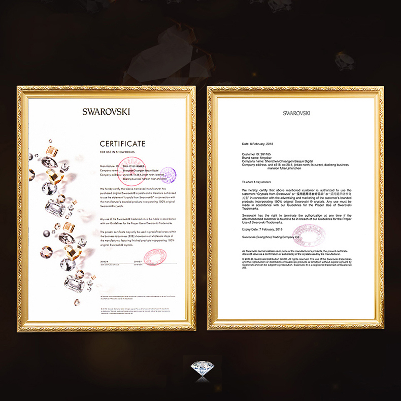 Pokrowiec silikonowy Kingxbar Wish Series z kryszta�ami Swarovskiego z�oty Apple iPhone XS Max / 10