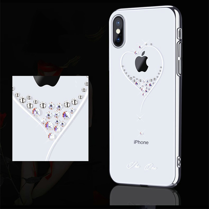 Pokrowiec silikonowy Kingxbar Wish Series z krysztaami Swarovskiego zoty Apple iPhone XS Max / 7