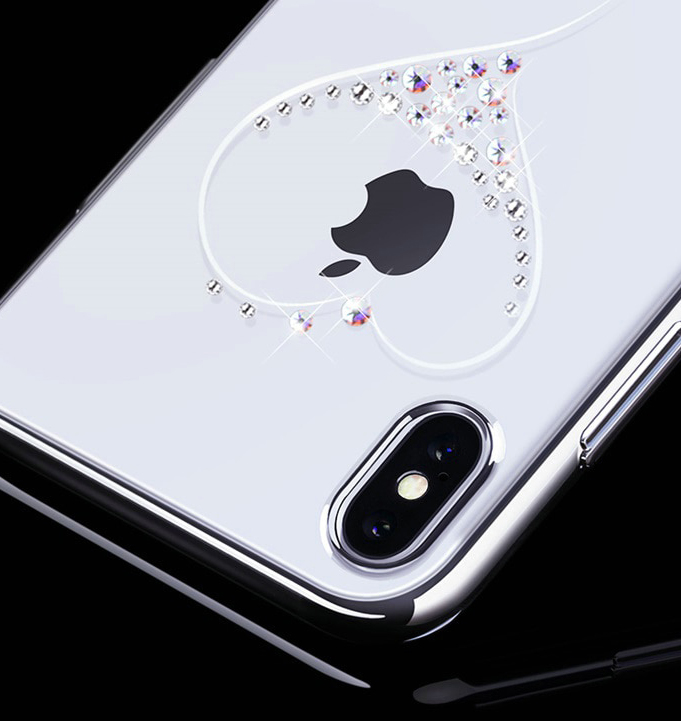 Pokrowiec silikonowy Kingxbar Wish Series z krysztaami Swarovskiego zoty Apple iPhone XS Max / 8