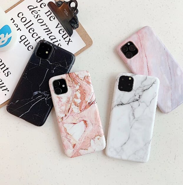 Pokrowiec silikonowy Marble marmur bia�y Apple iPhone 8 / 3