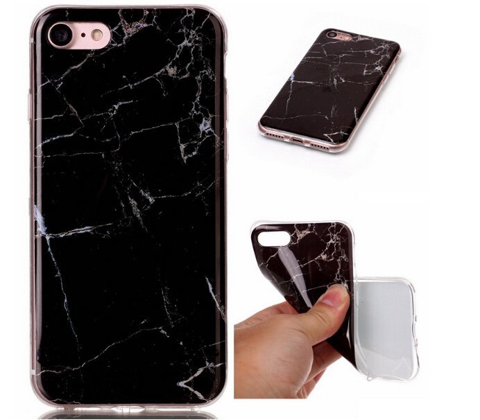 Pokrowiec silikonowy Marble marmur czarny Apple iPhone 11 Pro Max / 8