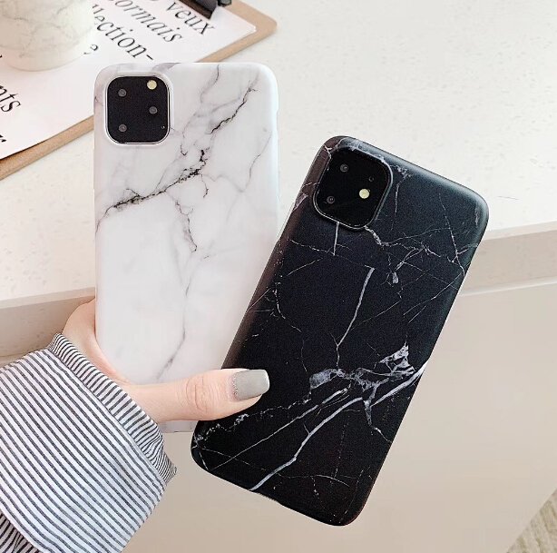 Pokrowiec silikonowy Marble marmur r�owy Apple iPhone XS / 5