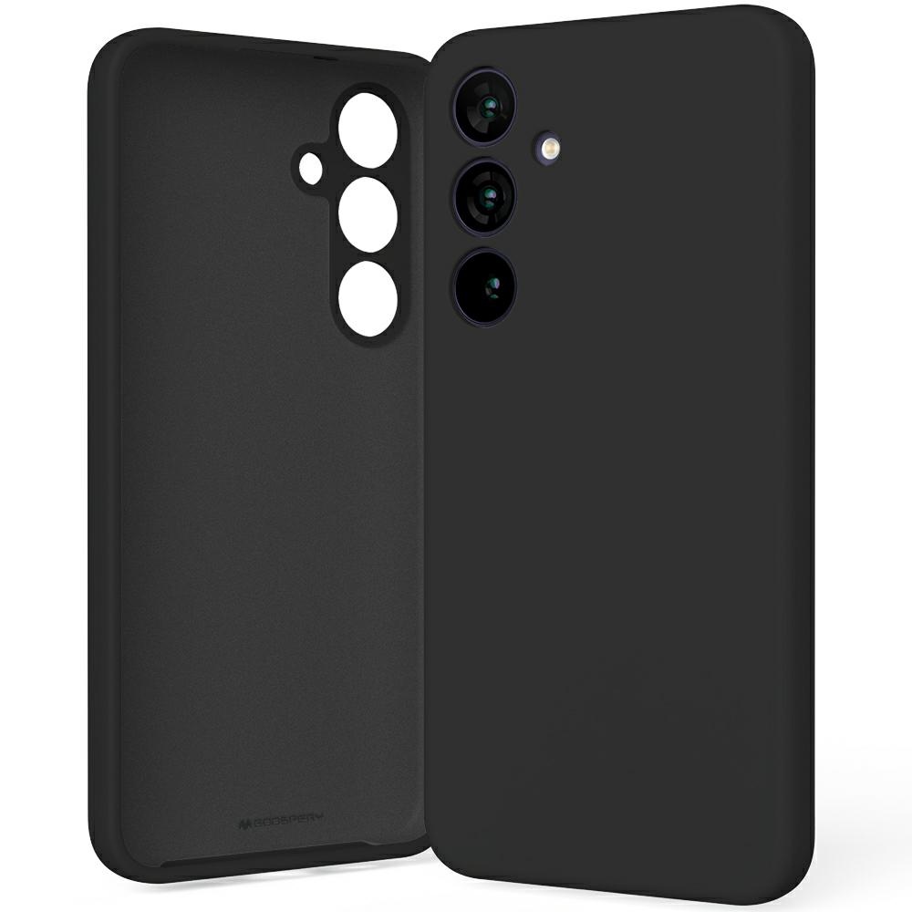 Pokrowiec silikonowy Mercury Goospery czarny Samsung Galaxy S25 Plus