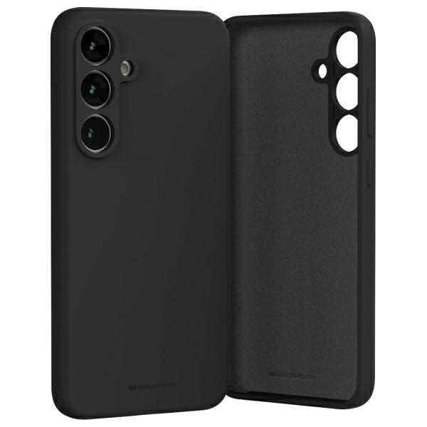 Pokrowiec silikonowy Mercury Goospery czarny Samsung Galaxy S24 FE