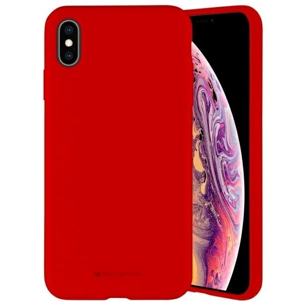 Pokrowiec silikonowy Mercury Goospery czerwony Apple iPhone 12