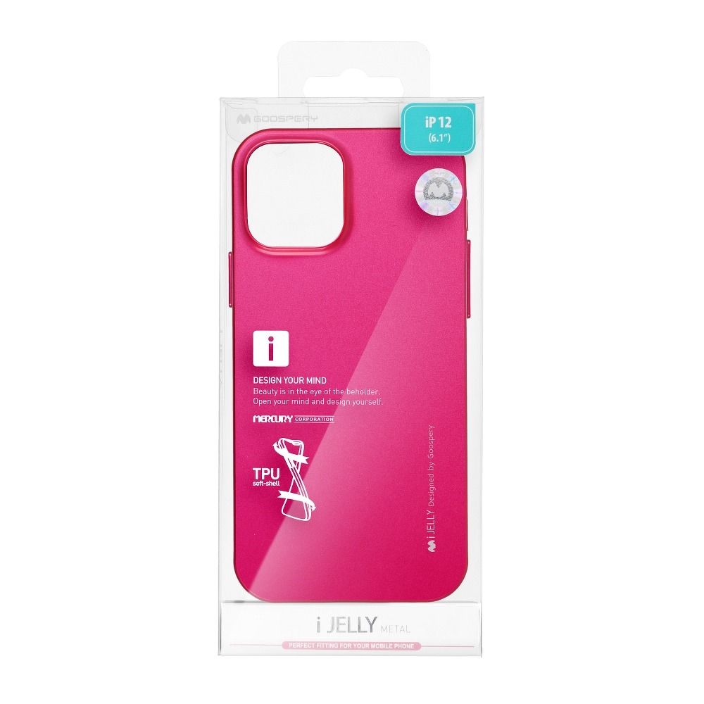 Pokrowiec silikonowy Mercury iJelly Case r�owy Apple iPhone 12 / 6