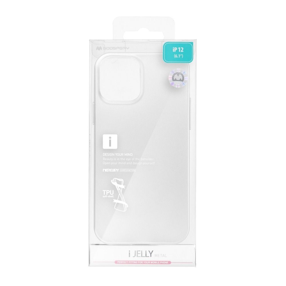 Pokrowiec silikonowy Mercury iJelly Case srebrny Apple iPhone 12 / 6