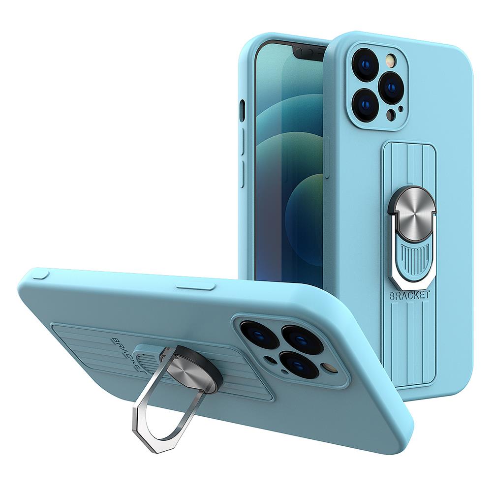 Pokrowiec silikonowy Ring Case jasnoniebieski Apple iPhone 11 Pro Max