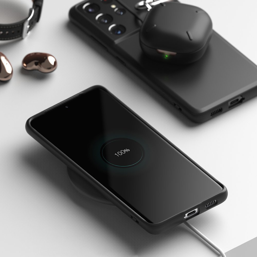 Pokrowiec silikonowy Ringke Air S fioletowy Samsung Galaxy S21 Ultra 5G / 4