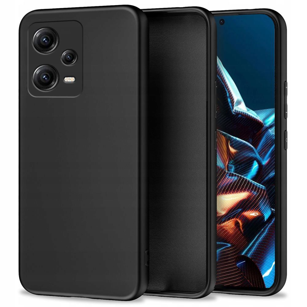 Pokrowiec silikonowy Tech-protect Icon czarny Xiaomi Redmi Note 12 5G