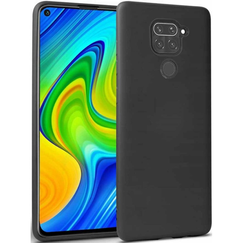 Pokrowiec silikonowy Tech-protect Icon czarny Xiaomi Redmi Note 9