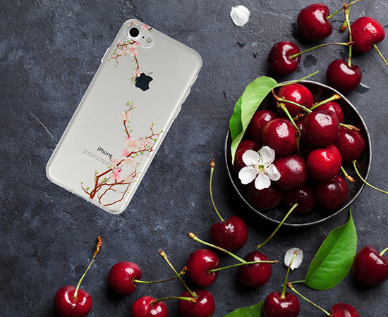Pokrowiec silikonowy Telone Floral wzr Cherry Apple iPhone 11 Pro Max / 3