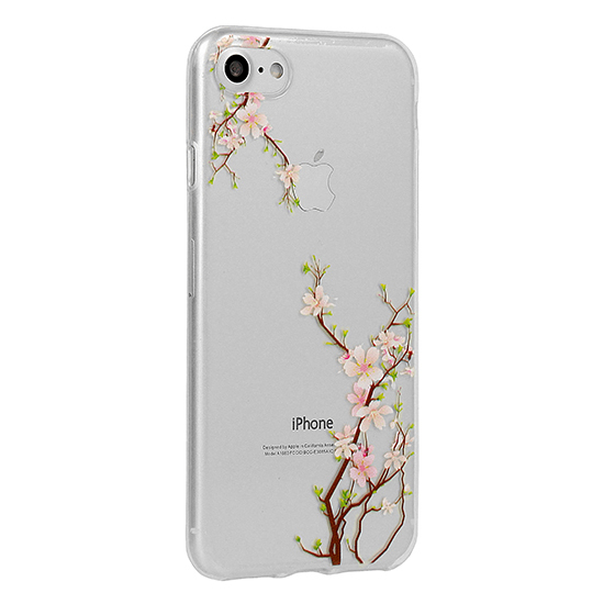 Pokrowiec silikonowy Telone Floral wzr Cherry Samsung Galaxy A6 Plus (2018)