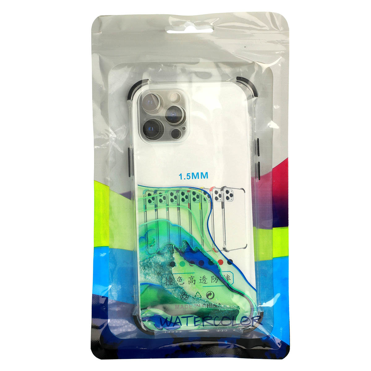 Pokrowiec silikonowy Watercolor Case zielony Samsung Galaxy A20s / 4
