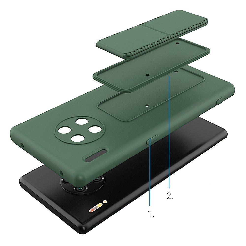Pokrowiec silikonowy Wozinsky Kickstand Case czarny Huawei Mate 30 Pro / 3