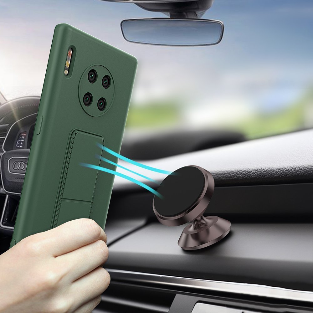 Pokrowiec silikonowy Wozinsky Kickstand Case czarny Huawei Mate 30 Pro / 4