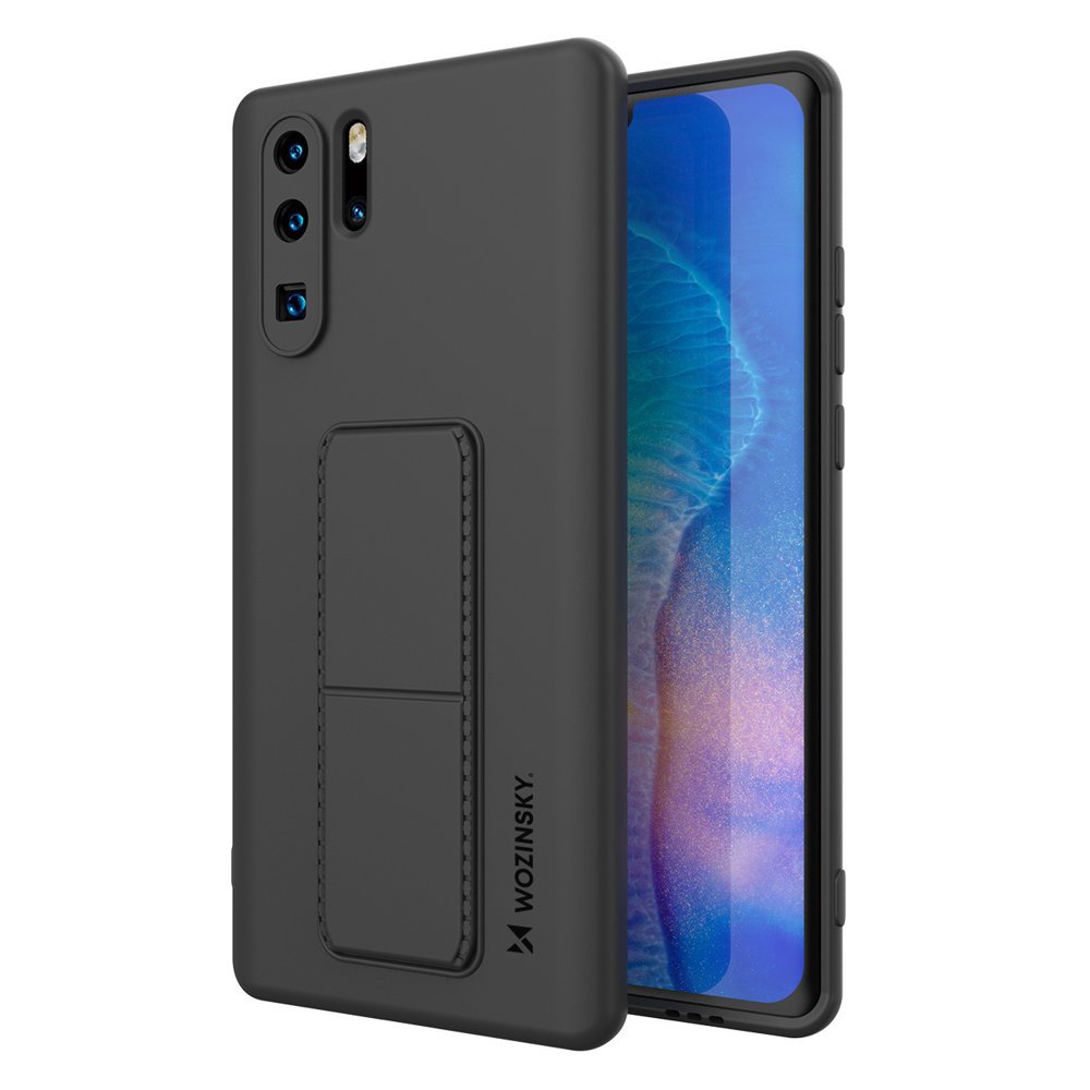Pokrowiec silikonowy Wozinsky Kickstand Case czarny Huawei P30 Pro Pokrowiec silikonowy Wozinsky Kickstand Case czarny Huawei P30 Pro