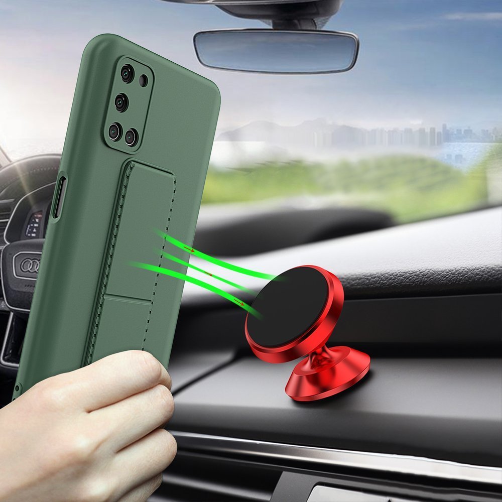 Pokrowiec silikonowy Wozinsky Kickstand Case czarny Oppo A72 / 4