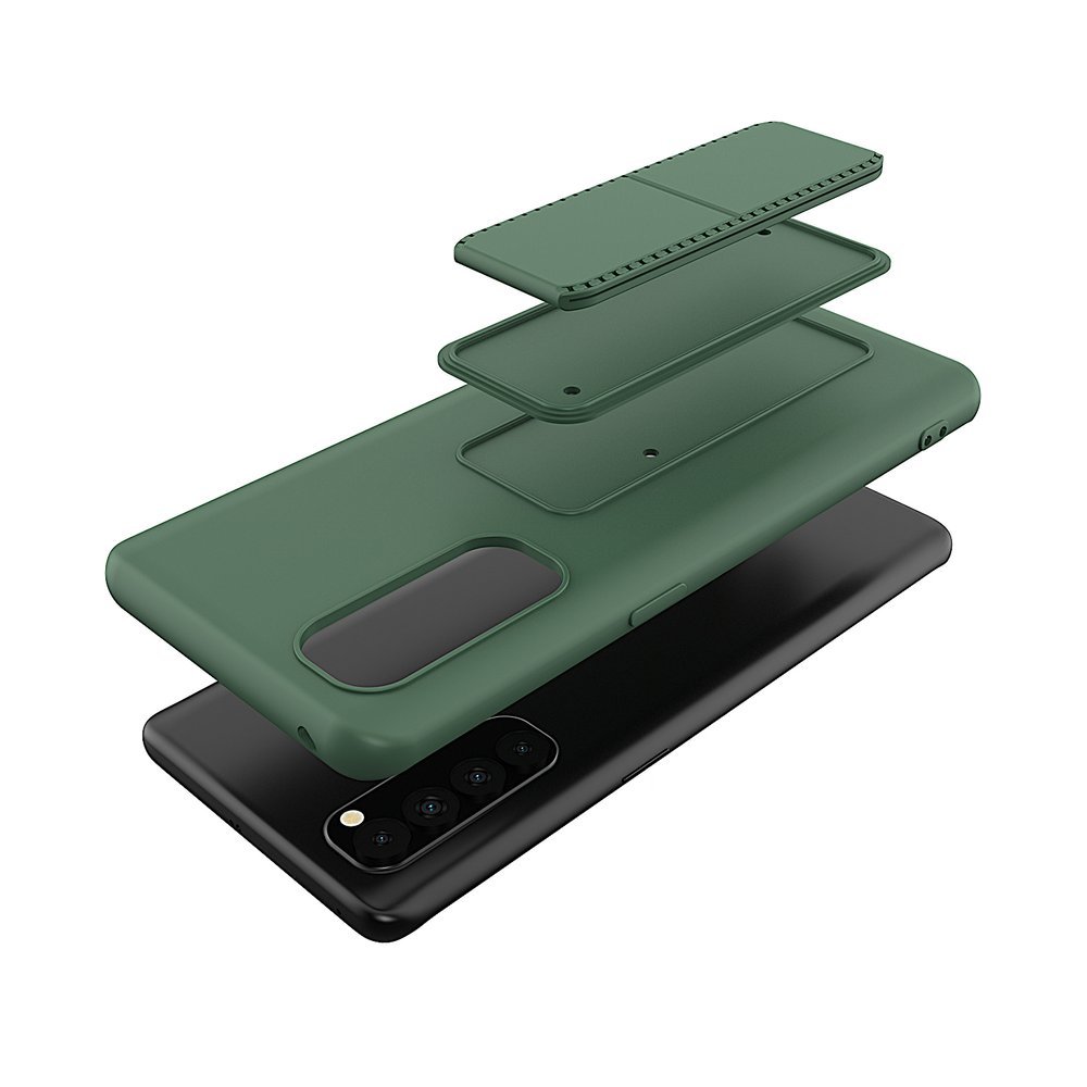 Pokrowiec silikonowy Wozinsky Kickstand Case czarny Oppo Reno 4 Pro 5G / 3