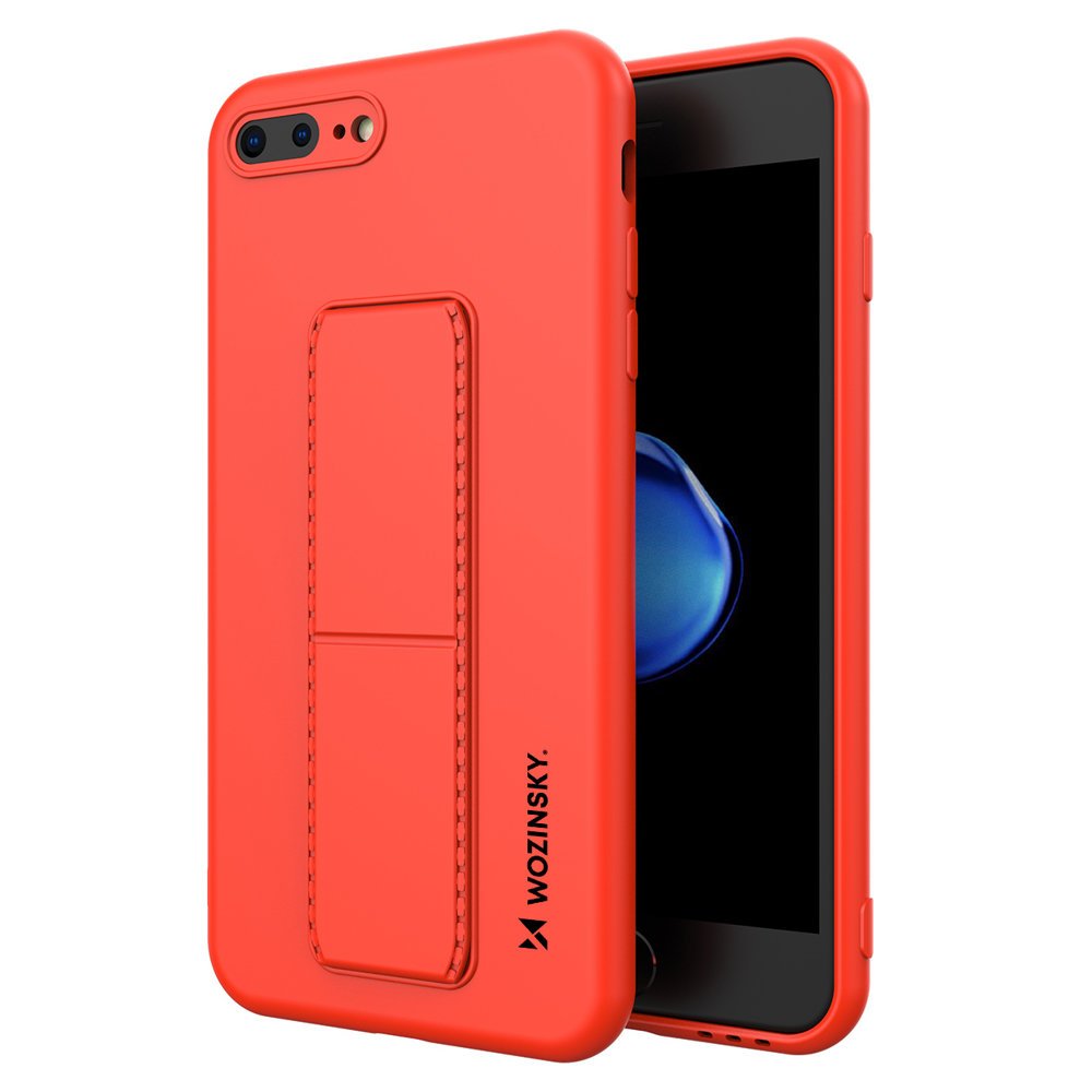 Pokrowiec silikonowy Wozinsky Kickstand Case czerwony Apple iPhone 7 Plus