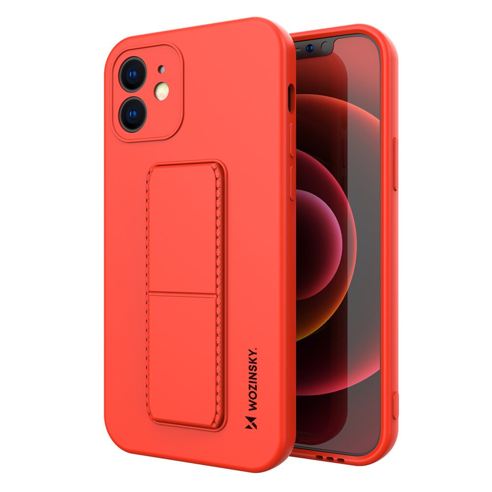 Pokrowiec silikonowy Wozinsky Kickstand Case czerwony Apple iPhone XS Max
